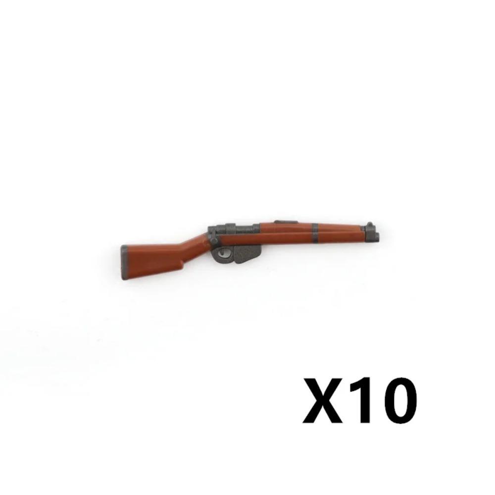 5/10 Zbraně vojáků z 2. světové války Stavebnice Dvoubarevný tisk Stroj Puška Samopal Odstřelovací pušky Vojenské příslušenství Kostky C238