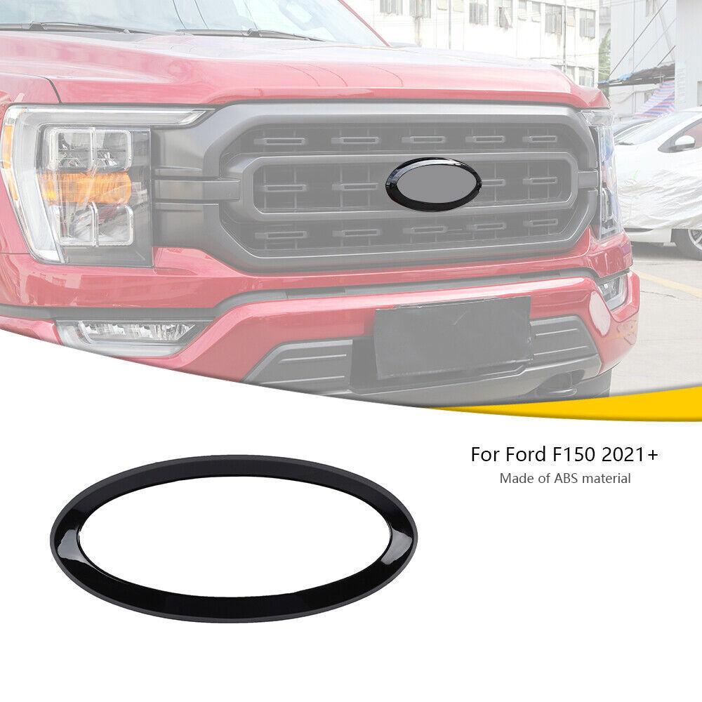 Front/Rear Logo Emblem Badge Cover Trim Ring For Ford F150 21+ Black Accessories