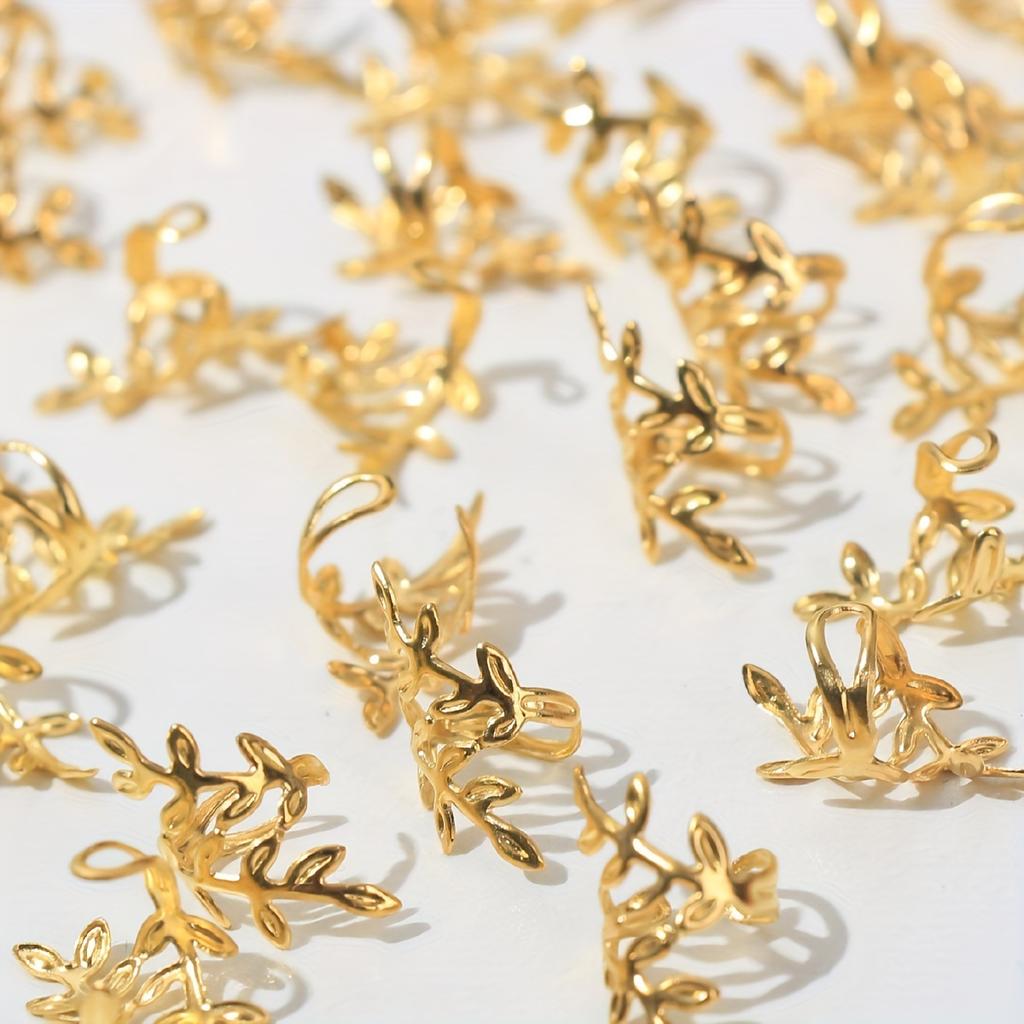 PC European and American TEUMSHEIN Popular DIY Wig Dreadlocks Accessories Metal Leaf Shape Braid Hair Buckle