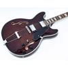 NEW GROTE 335 Style Jazz Electric Guitar, Semi-Hollow Body (Brown)