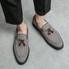Fashion Luxury Brand Suede Loafers Men's Tassel Slip-On Fashion Platform High Quality Moccasin Casual Shoes Wedding Men's Formal Dress