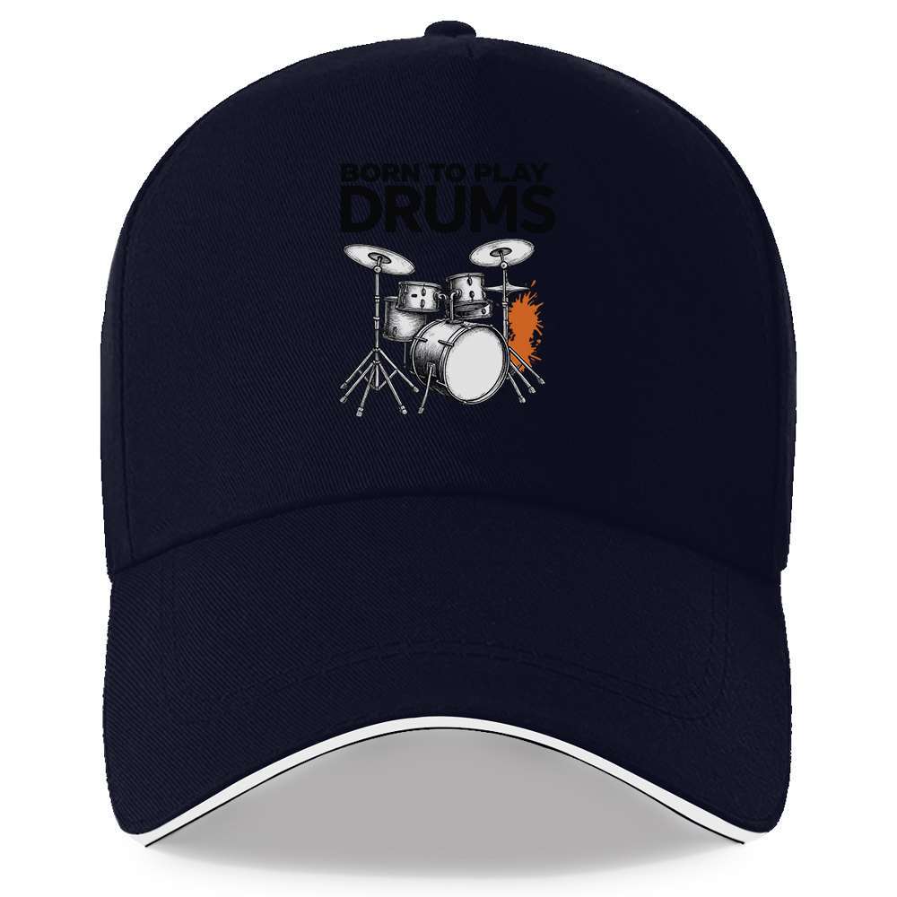 Drum Kit Graphic Print Baseball Cap Unisex Polyester Adjustable Casual Sports Hat