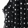 Kaslead New Arrival Women's Clothing Fashion Style Fashion Silm Polka Dot Scarf Decoration Ruffles Dress