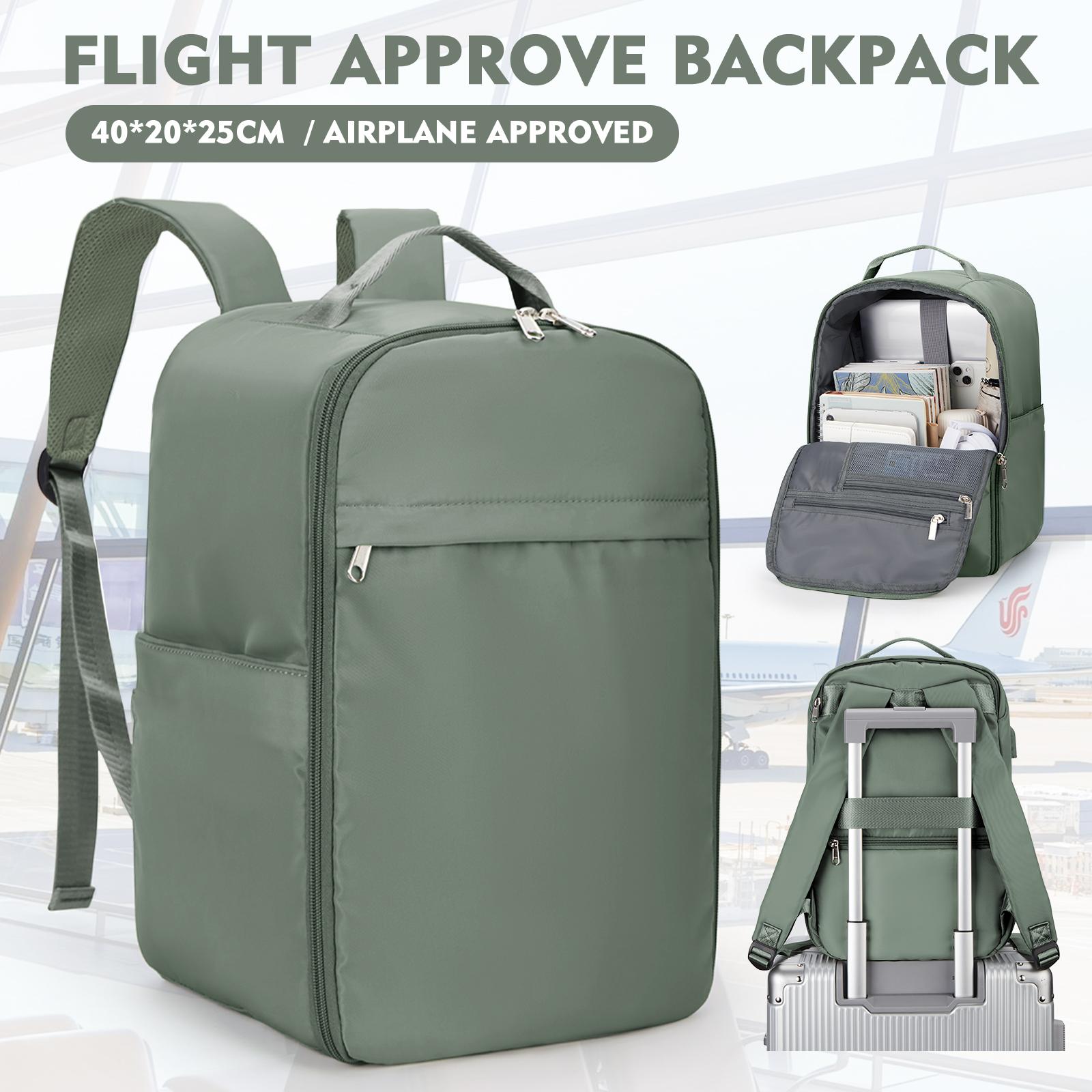 

40x20x25 Одобренная авиакомпаниями ручная кладь, Женский мужской модный рюкзак, Дорожный рюкзак, Подходит для коротких поездок, Сумка для ручной клади зелёный