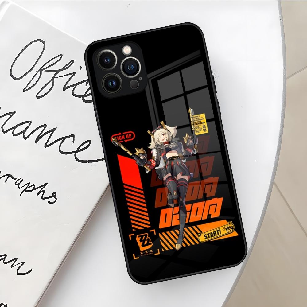 Game Zenless Zone Zero Phone Case for Iphone 16 15 14 12 11 13 Pro Max Mini X Xr Xs Se 8 Puls Glass Cover