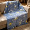 Manta para Siesta, Manta de Franela Gruesa de Doble Cara, Ligera con Tejido Antiestático, Manta Decorativa No Propensa a Encogerse para Todas las Estaciones