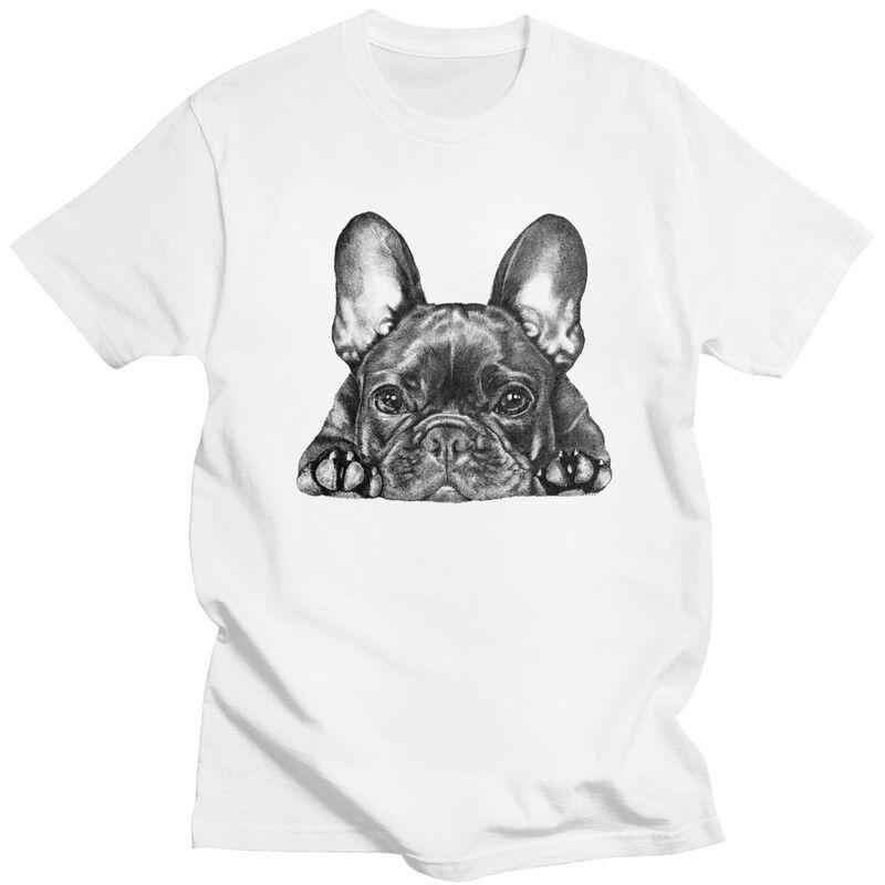 Custom Frenchie Dog French Bulldog T Shirt Men 100 Cotton Tshirt Casual Tees Streetwear Tshirt