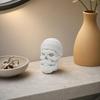 3D Printed Santa Claus Skull Figurine, Novelty Skeleton Head Statue, Collectible Christmas Ornament for Halloween Home Party Decor