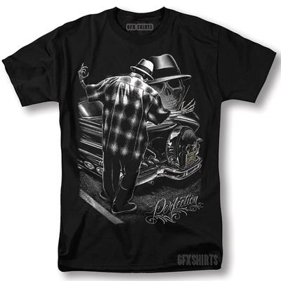 Maglietta Chicano Perfection Lowrider Cholo Latino Messicano Azteco Grafica T-Shirt