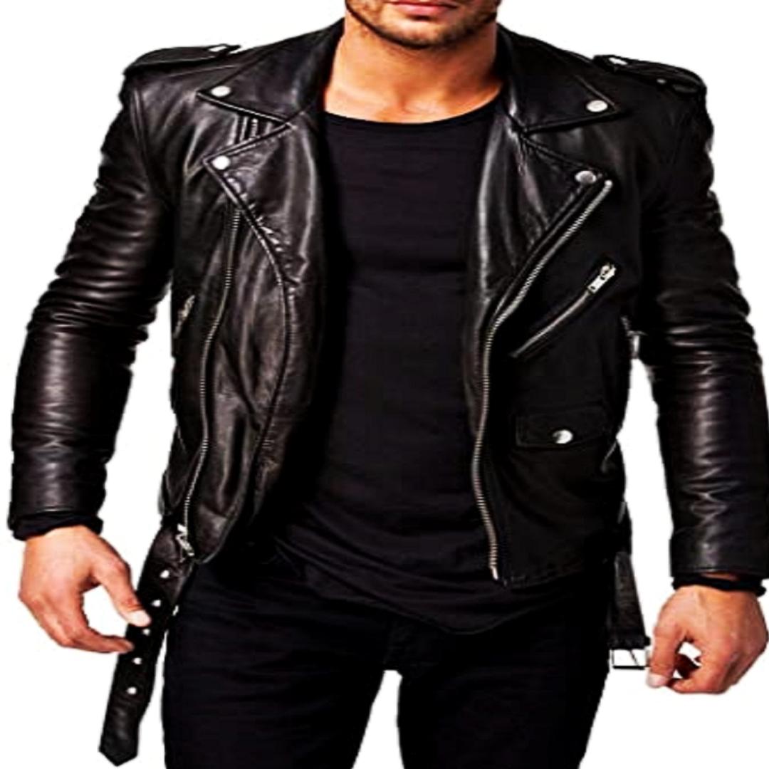 

NOORA Men s Real Leather Black Jacket ST038 XXL чорний