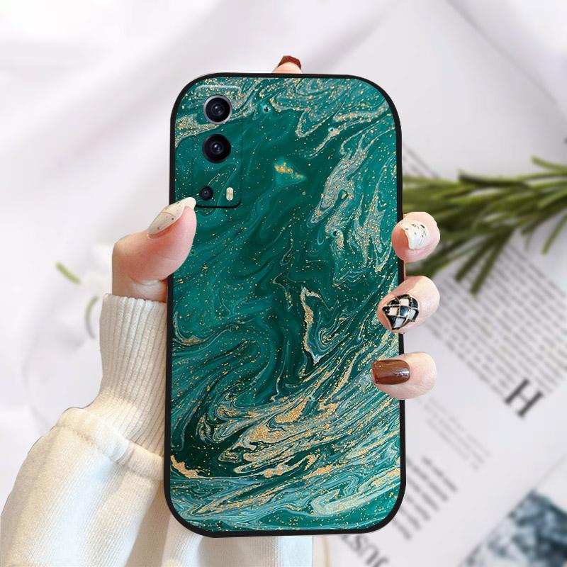 For Vivo Y72 Y52 5G Case Cover Stylish Painted Silicone Soft TPU Phone Protective Shell For Vivo Y 72 52 5G Shockproof Bumper