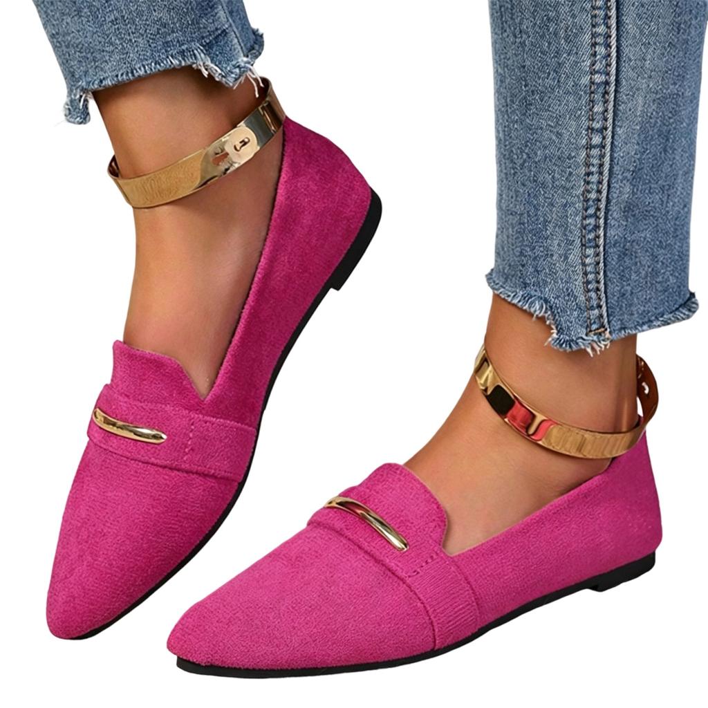 Women's Plus Size Pointed Toe Casual Flats for Everyday Wear