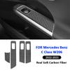 Für Mercedes Benz C-Klasse W206 - Kohlefaser Auto Tür Fenster Bedienfeld Armlehnenabdeckung Dekoration Innenaufkleber