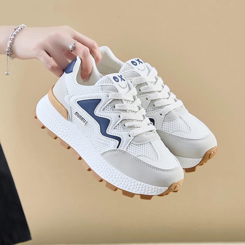 Tenis Feminino New Women Tennis Shoes Fashion Platform Sneakers Women Breathable Lace-up Casual Sports Shoes Woman Jogging Shoes