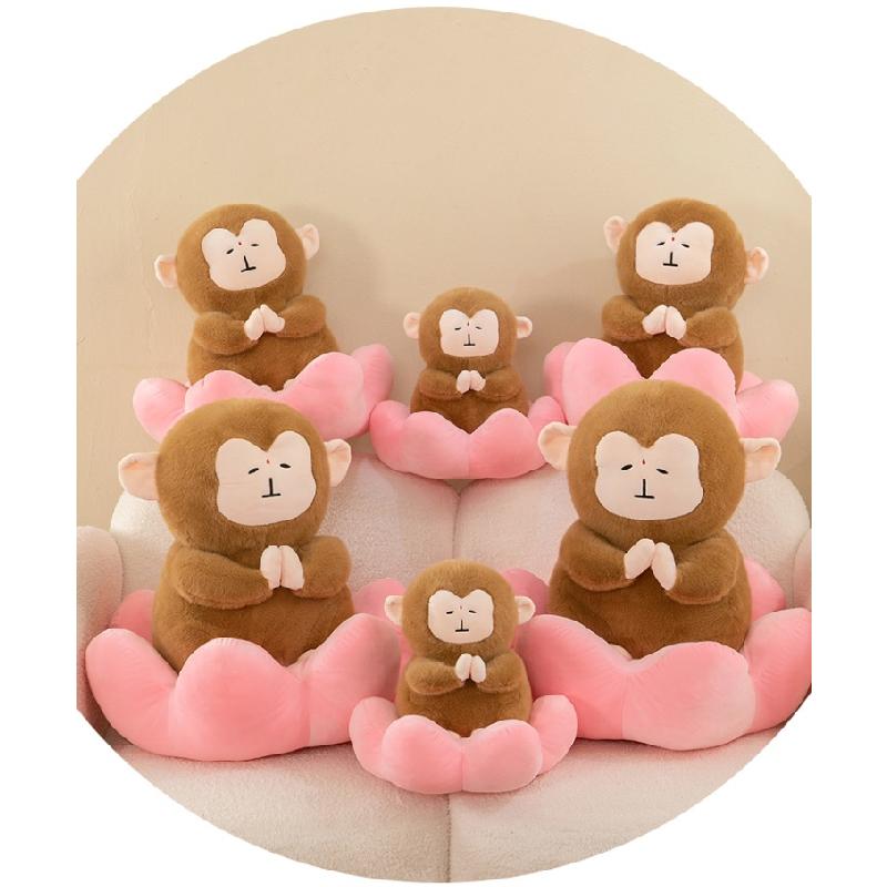 Lotus Monkey Buddhist Plush Toy Fashion Comfortable Sleeping Doll Girl Gift