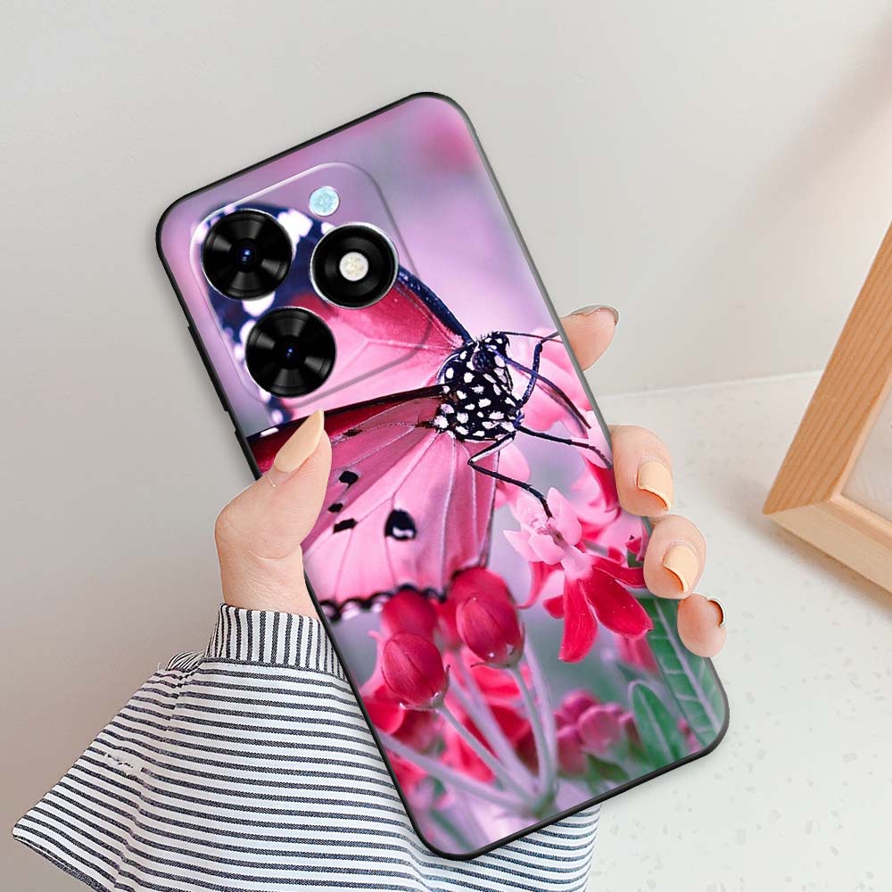 For Tecno Spark GO 2024 Case For Spark GO 2023 Cover Black Edge Soft Silicone Phone Cases For Spark GO 2022 Shell Bumper Funda