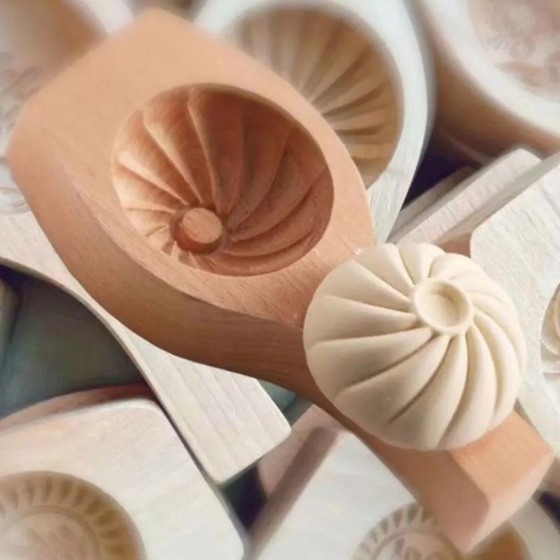 Premium Wood Bun Maker Pastry Shaping Tool For Artisanal Breads And Savory Pie Safe Comfortable Kitchen Essential