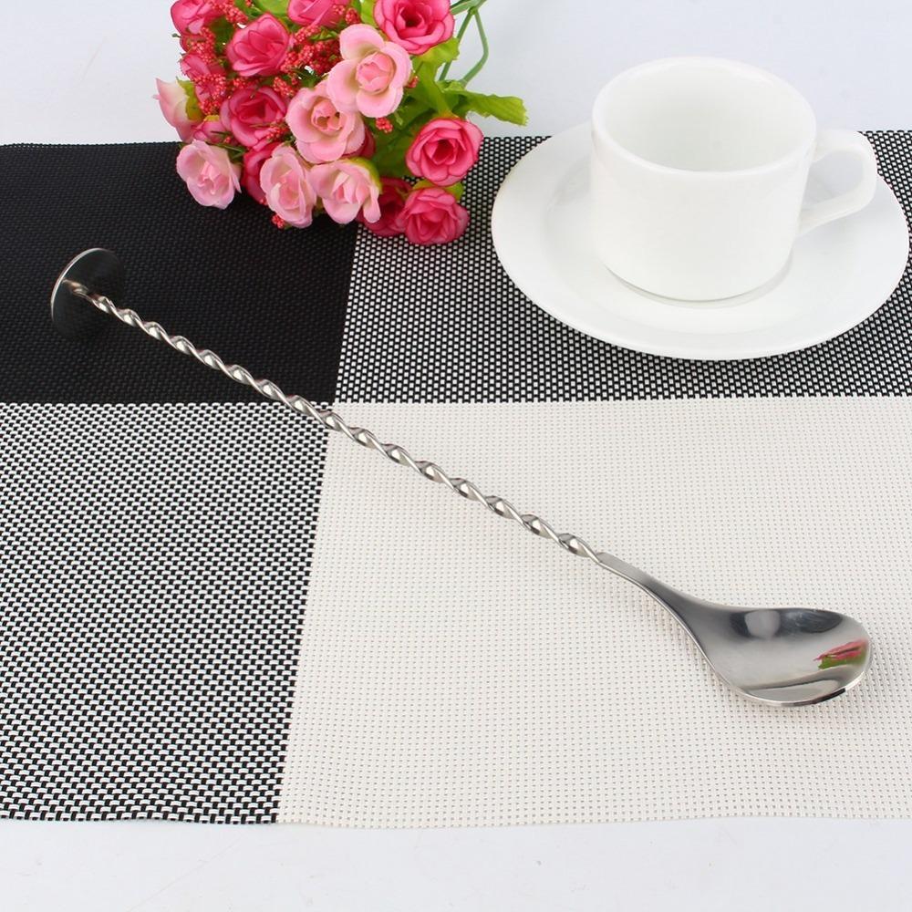 Spiral Handle Bar Spoon Long Handle Mixing Spoon Bartending Tool Long Spoon  Beverage Mixing