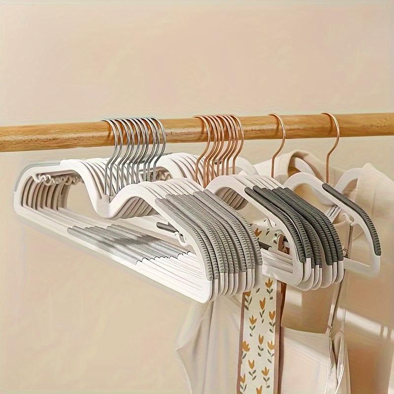 Non-Slip Plastic Hangers - Versatile, Traceless Design for Clothes, Bras & More - Ideal for Home Storage & Retail Display