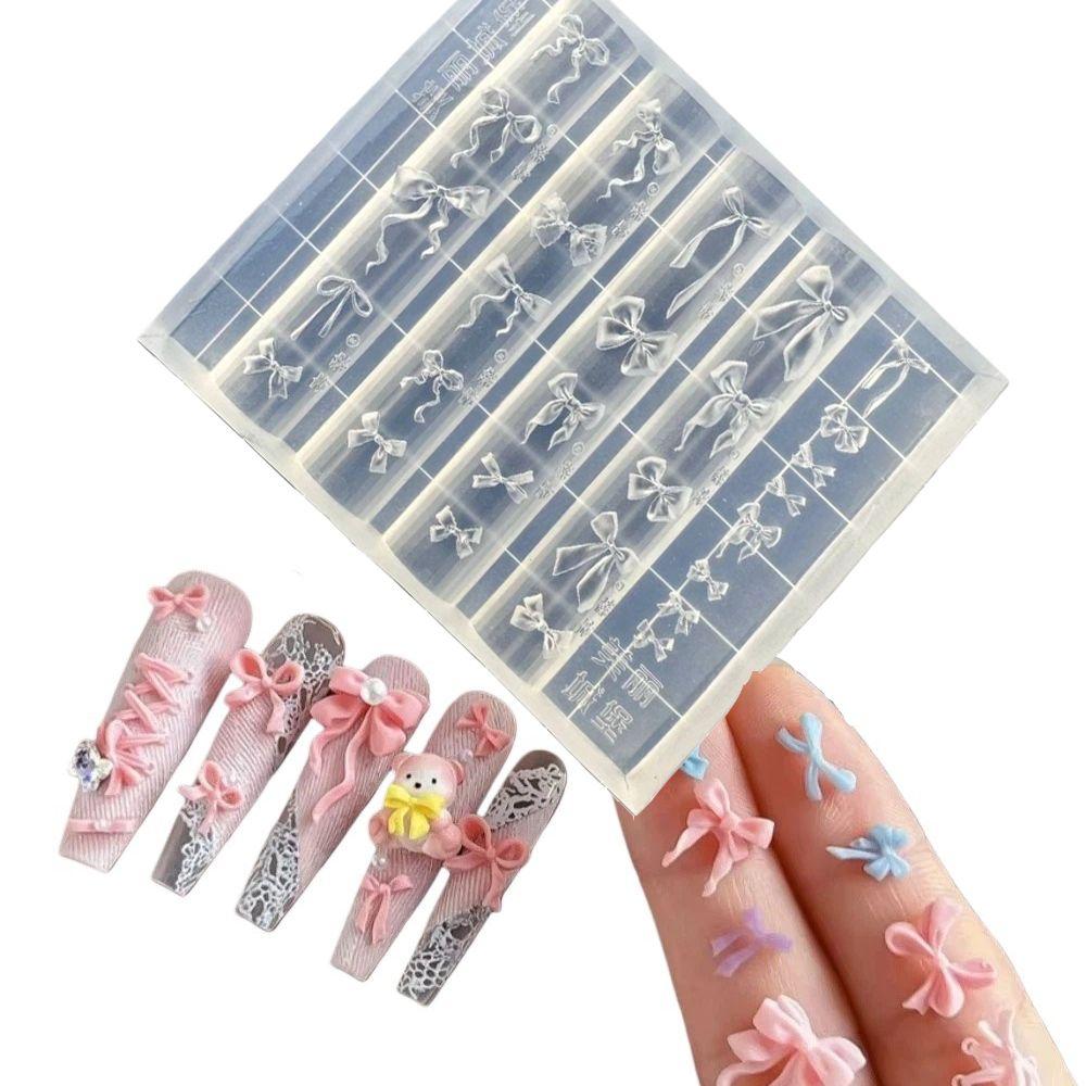 Lace Trim Sweet 3D Silicone Nail Mold Manicure Stencil Tool  For DIY Manicure Decor