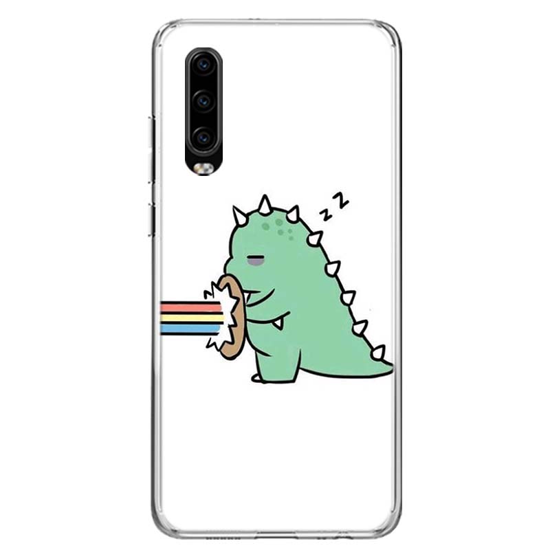 Cute Animal Dinosaur Baby Cover Phone Case For Huawei P30 P20 P10 P40 P50 Pro Mate 20 40 30 10 Lite Popular Fundas Art Gift