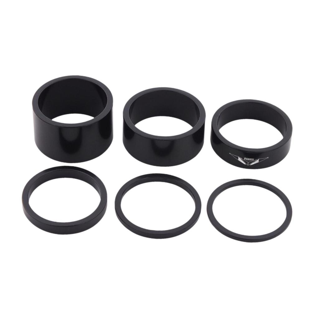 6Pcs Mountain Road Bike Headset Spacer Bikes Headset Stem Spacer for 1 1/8 Inch Bike Accessories Sturdy Headset Mount Spacer