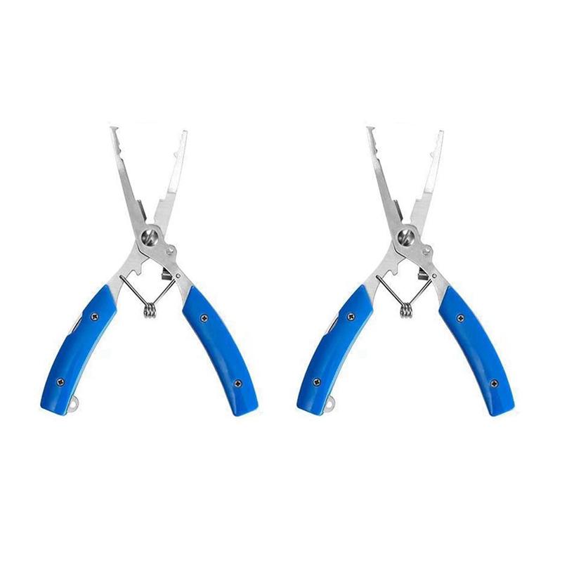 

AEE4-2Pcs Multifunctional Road Pliers Multifunctional Fish Control Device Pliers Fish Catching Pliers Control Fish. синий
