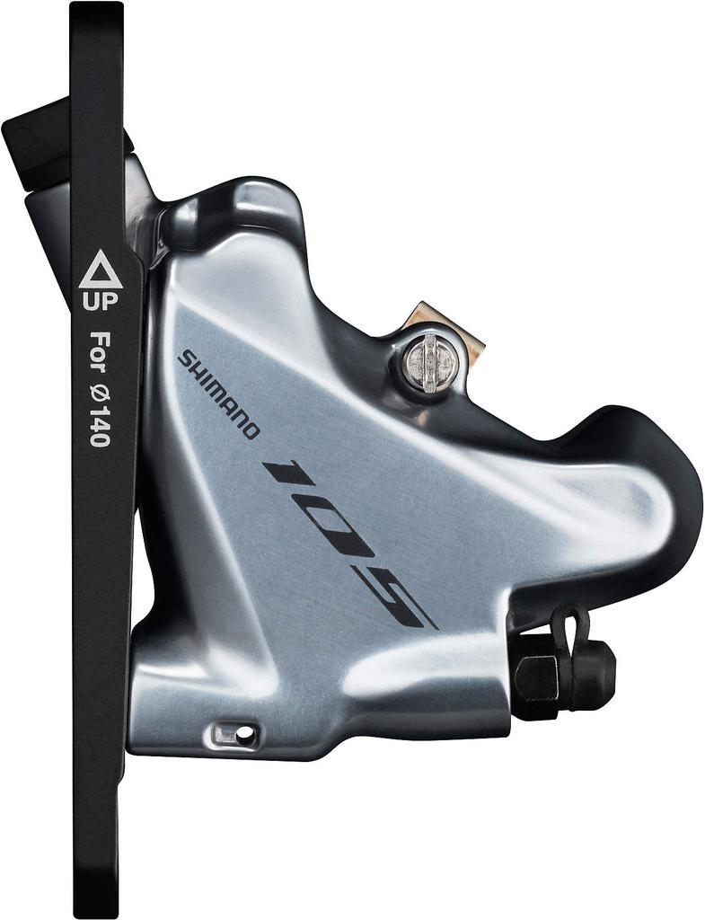 SHIMANO Front Resin Pad with Fin Flat Mount Hydraulic Disc Hydraulic Brake IBRR7070F4RFS Silver BR-R7070 (L02A)