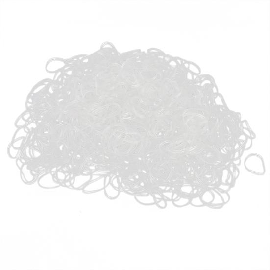500Pcs Disposable Clear Rubber Band Elastic Bind Tie Hair Ring Ponytail Holder