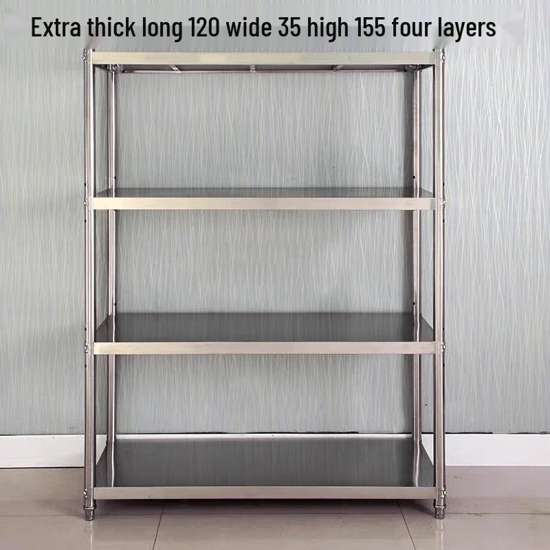 

Bodehui 4-Tier Industrial Stainless Steel Kitchen Storage Rack