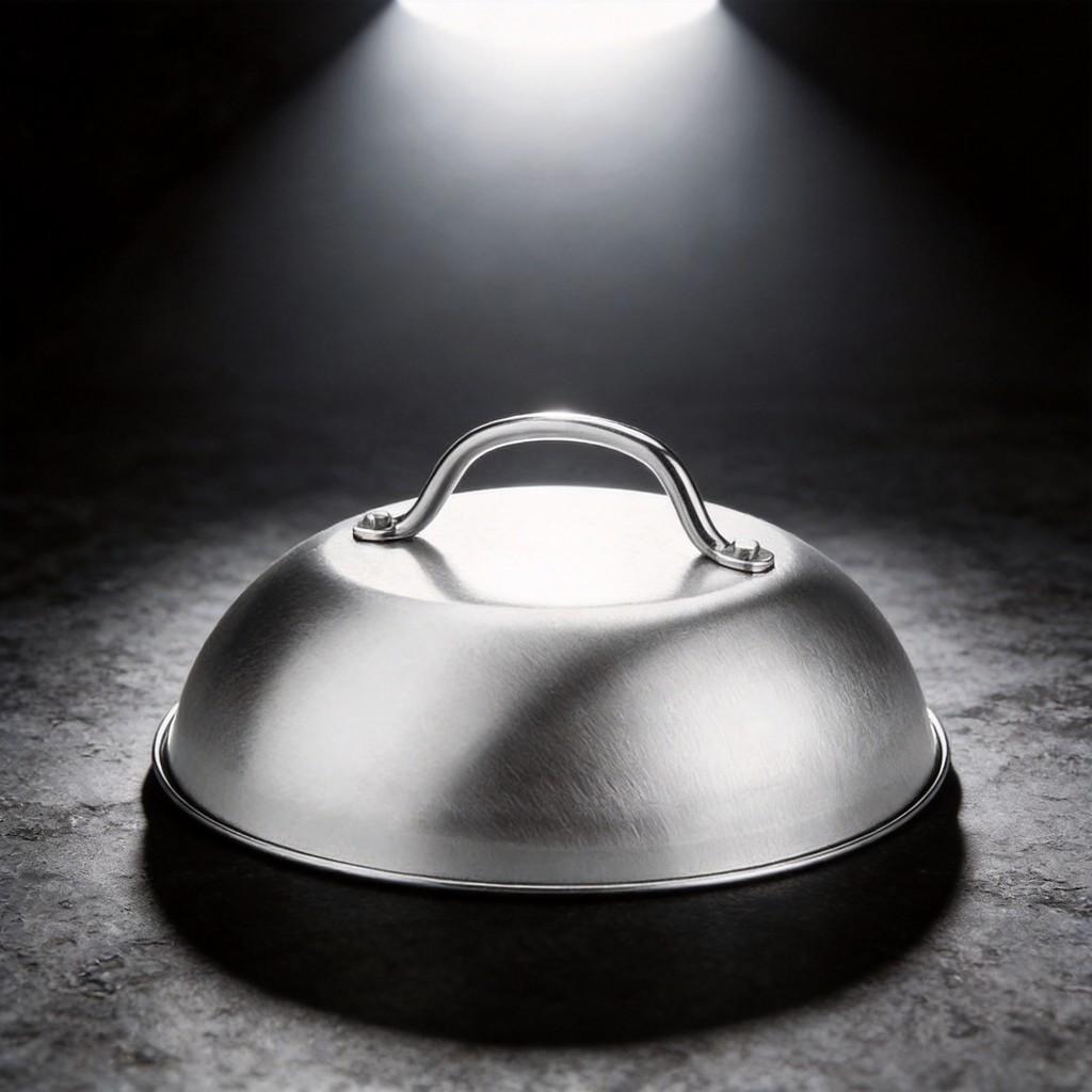 Stainless Steel Grill Cover For Steak And Burgers With Heat Resistant Design For Home And Outdoor Cooking