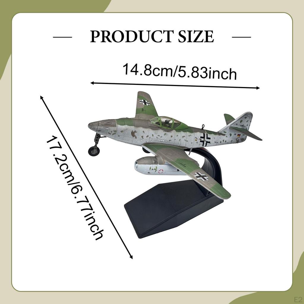 1:ME262 Jäger Modell im Maßstab 72 Schreibtischdekoration für Wohnzimmer Bücherregal