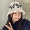 Long Island Wooden House~ Japanese New Warm Knitted Bucket Hat Women's Fair Island Retro Face Small Wool Hat
