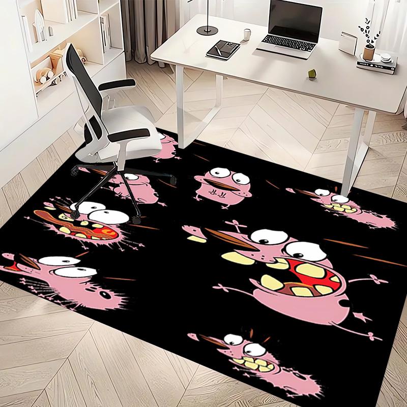 1pc Courage the Cowardly Dog2 Print Area Rug - Soft, Washable Non-Slip Indoor Mat, Living Room, Home Office Decorative Rug,Office Decorative