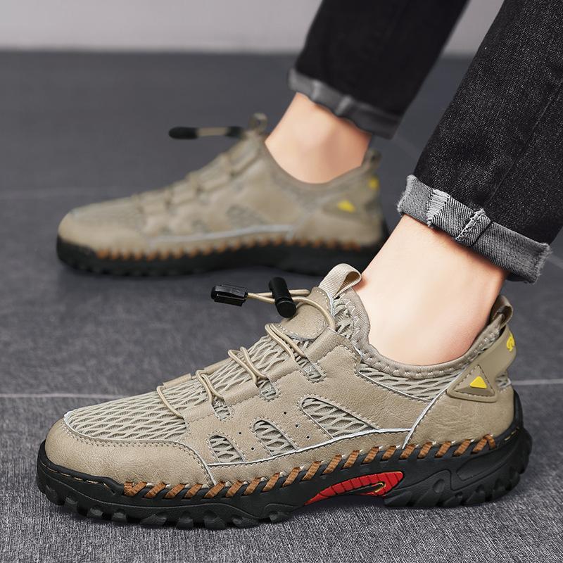 

Распродажа новых сетчатых кроссовок для мужчин, летающих, тканых, дышащих, легких, спортивных и досуговых, тонких 38 хаки