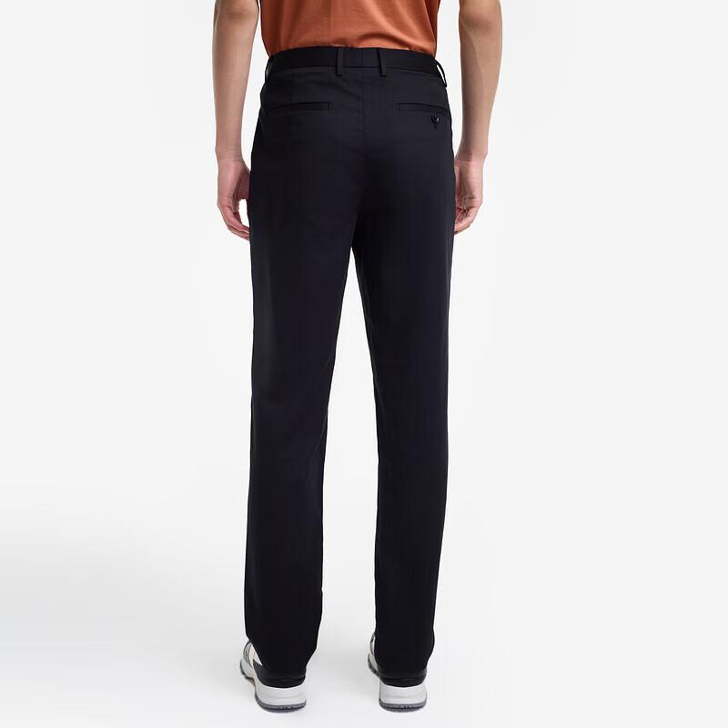 

K-Boxing Men s Spring/Summer Straight-Leg Cotton-Linen Blend Business Casual Pants BQXE2343 35