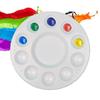 "Children's White Plastic Painting Palette: Plum-Shaped Acrylic & Watercolor Tray"