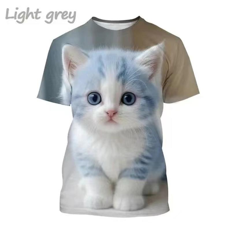 

Новая футболка с 3D принтом кота, футболка с милым животным, домашним питомцем и котом, футболка для мужчин и женщин, модные повседневные топы с круглым вырезом и короткими рукавами 6XL