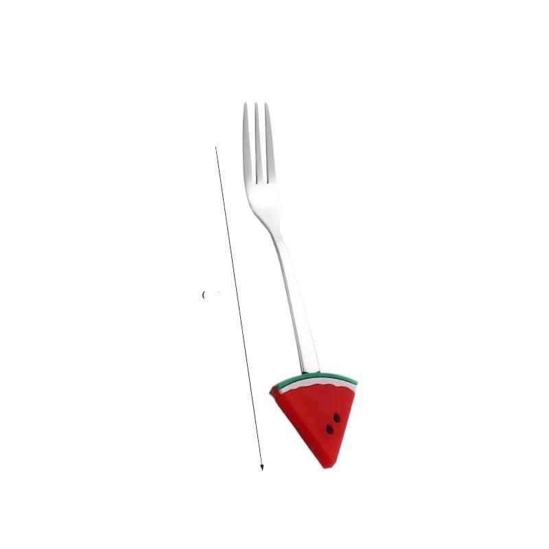 Stainless Steel Fruit Shaped Coffee Spoons Fruit Dessert Spoon Fork Candy Tea Spoon Drink Tableware Kitchen Supplies