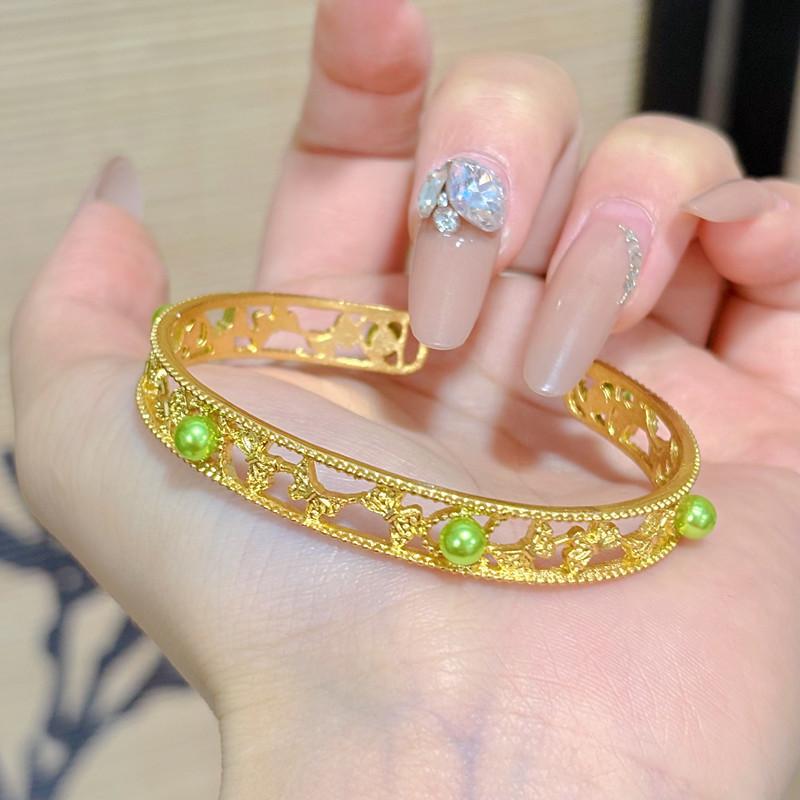 New Chinese court style butterfly beaded bracelet opening adjustable versatile simple temperament rabbit bracelet jewelry women