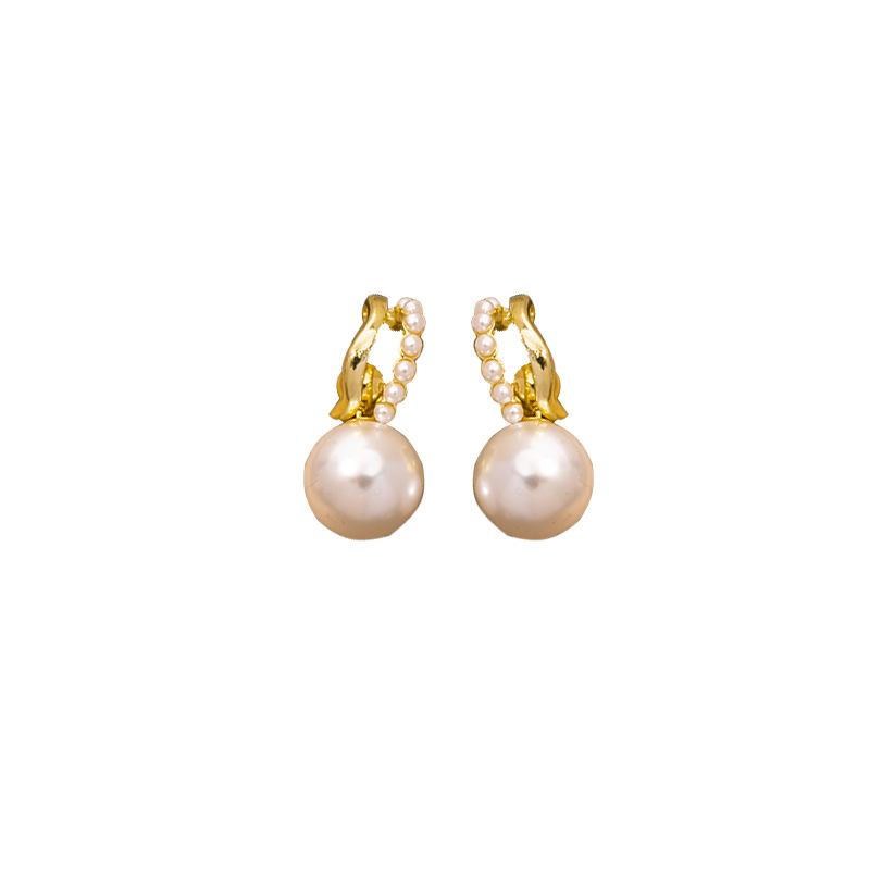Light Luxury Diamond Stud Earrings, Cold Temperament Simple Pearl Earrings, A Dual-Purpose Earring