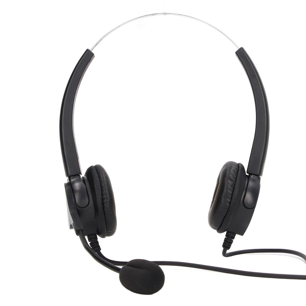 Call Center Headset Adjustable Wired Noise Cancelling Customer Service Headset for RJ9 Headset Interface