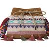 Bohemian Drawstring Bucket Bag Ethnic Embroidery Tassel Decor Cute Boho Handbag for Boho Lovers Vacation Daily Use