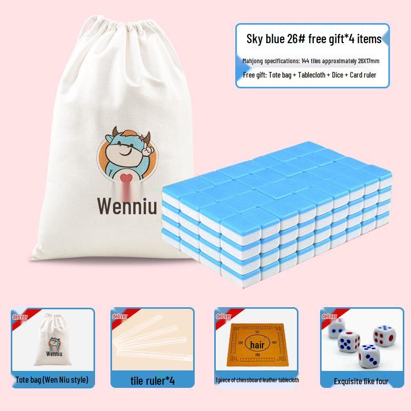Portable Mini Mahjong Set - Compact Travel and Dorm Use