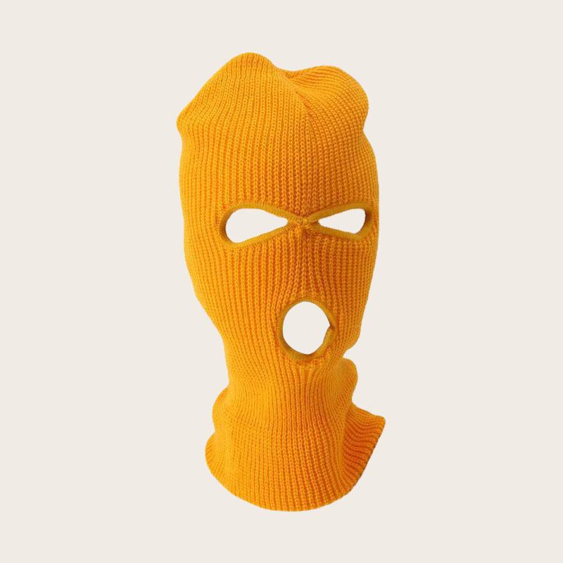 2026 New Black White 3 Hole Full Face Ski Mask Balaclava for Men Women Army Tactical CS Windproof Knit Beanies Winter Warm Caps