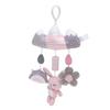 Baby Crib Hanging Rattles Toy Cute Bunny Soft Vibrant Colors Clip On Plush Hanging Toy for Boys