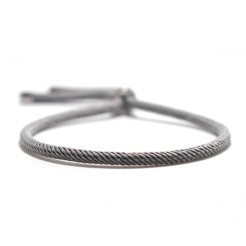 Simple Style Marine String Bracelet Unisex Stainless Steel Buckle Adjustable Fabric Braslet Friendship Jewelry Accessories Joias