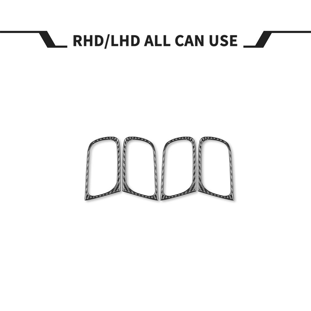 Real Carbon Fiber Car Interior Door Handle Cover Trim For Infiniti G37 2007-2013