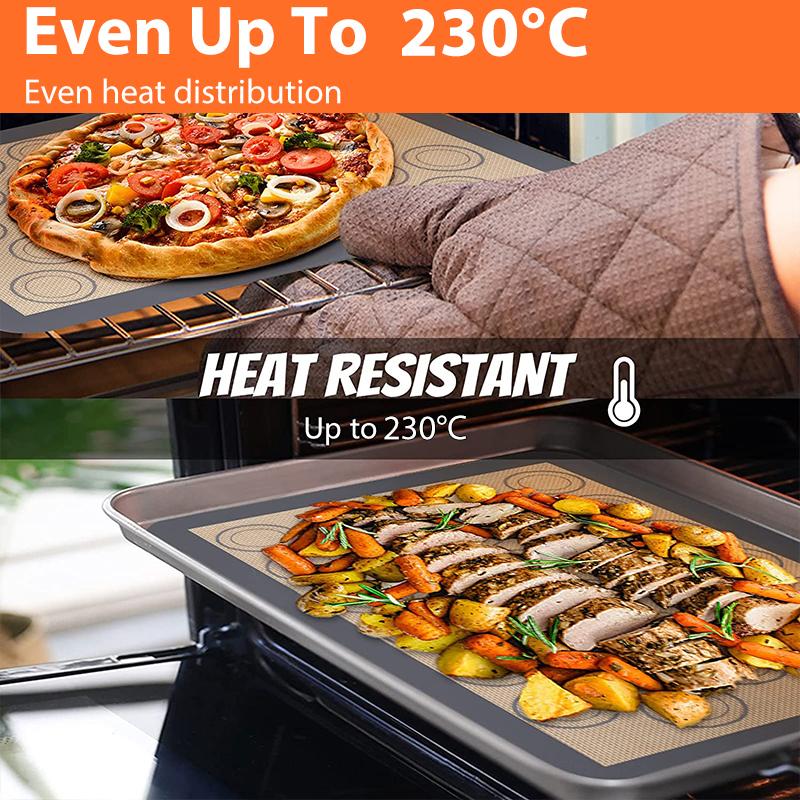 1PC Silicone Baking Mat for Oven Thin 0.4mm Reusable Non Stick Heat Resistant Bakeware Sheets Liner Baking Tools for Cookie 1