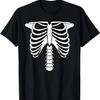 Skelett Rippenkorb Röntgen Halloween Einfaches Kostüm T-Shirt
